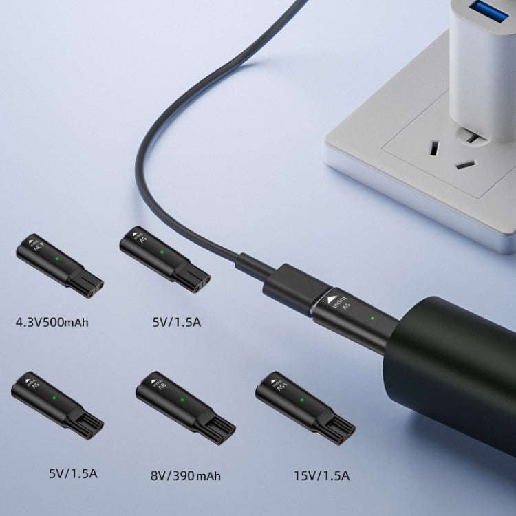 Shaver / Clipper Charging Adapter for Philips, Interface:Type-C to 15V Oval(Grey)
