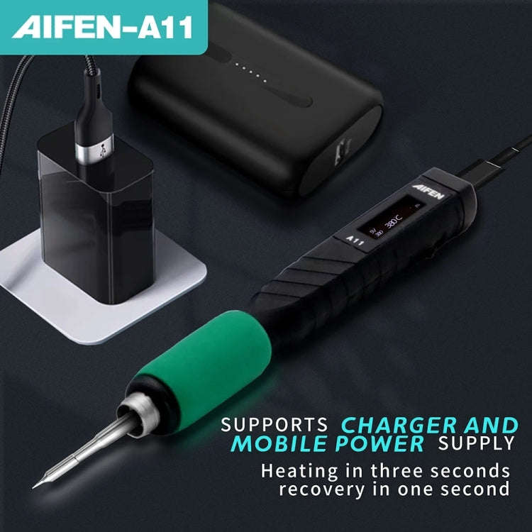 Aifen A11 Portable USB Charging Soldering Station with C210 Handle, EU Plug