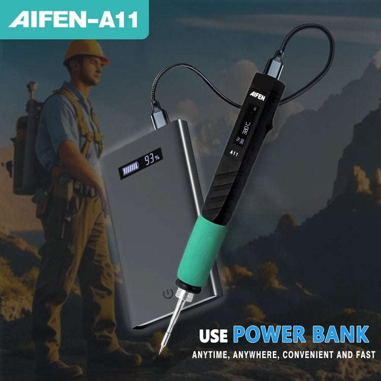 Aifen A11 Portable USB Charging Soldering Station with C210 Handle, EU Plug