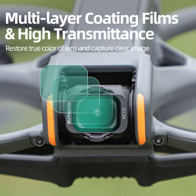 For DJI Avata 2 Sunnylife Camera Lens Filter, Filter:6 in 1 MCUV ND8/16/32/64/128