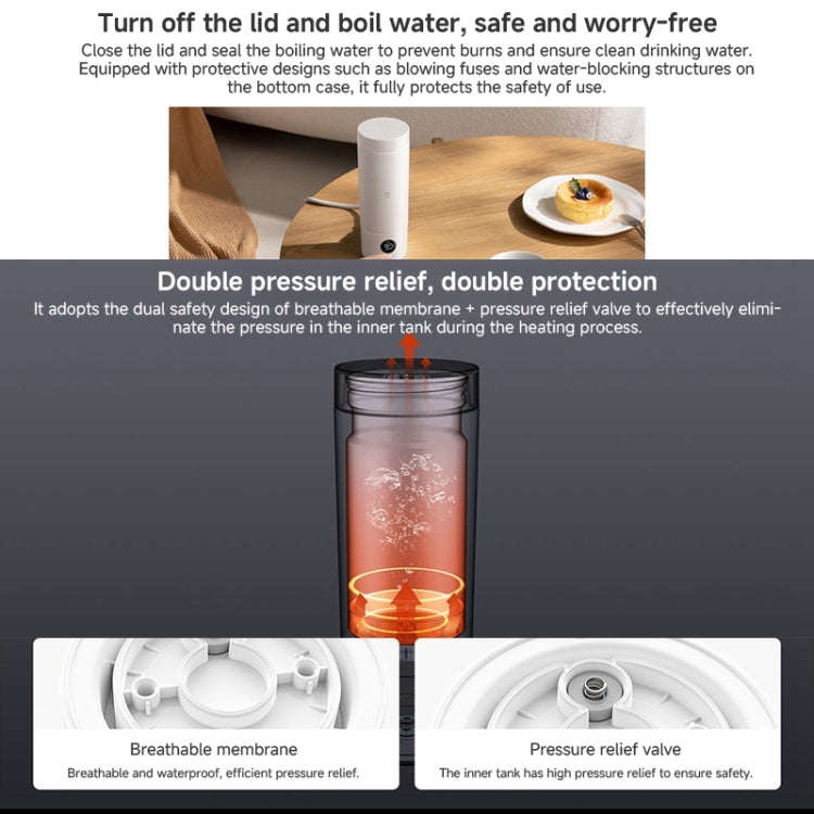 Xiaomi Mijia Smart Portable Electric Heating Cup 2, US Plug(White)