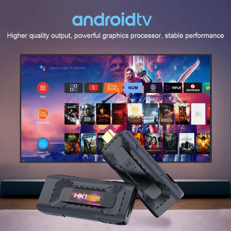 HK1 RBOX D8 RK3528 Android 13.0 Quad Core 8K HD Wifi6 Bluetooth TV Stick, RAM:4GB+32GB(EU Plug)