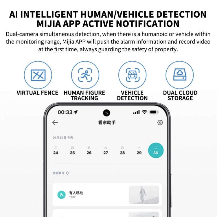 Xiaomi CW500 Dual Camera 8MP Outdoor IP66 Waterproof Support AI Detection Two-Way Voice WiFi Came...
