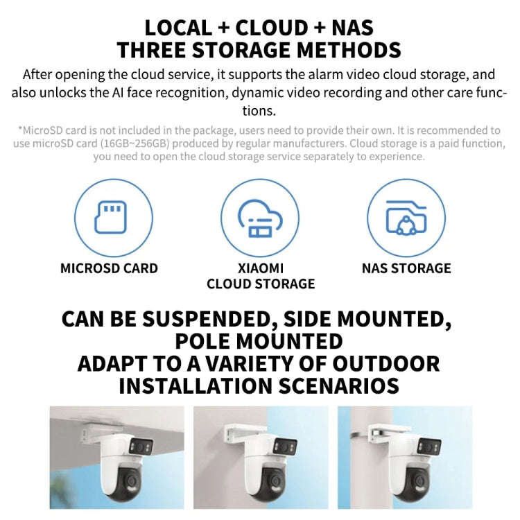 Xiaomi CW500 Dual Camera 8MP Outdoor IP66 Waterproof Support AI Detection Two-Way Voice WiFi Came...