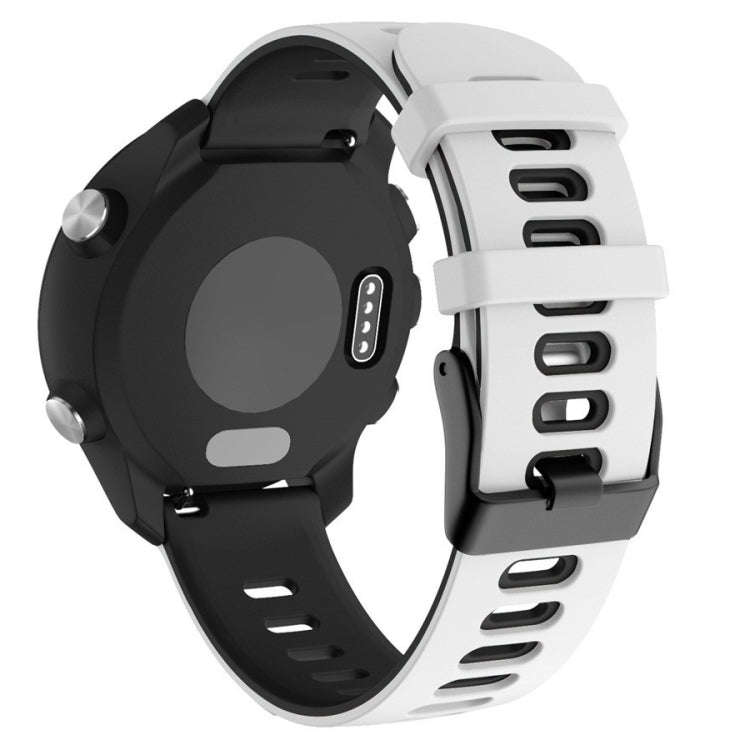 20mm For Huawei Watch GT2e 42mm / Samsung Galaxy Watch Active 2 Silicone Watch Band(White+Black)