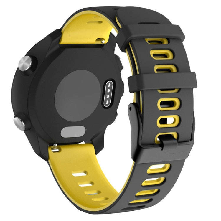 22mm For Huawei Watch GT2e 46mm Silicone Watch Band(Black+Yellow)