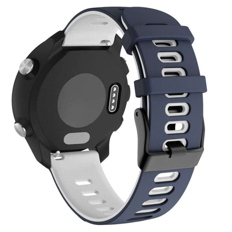 22mm For Huawei Watch GT2e 46mm Silicone Watch Band(Dark Blue+White)