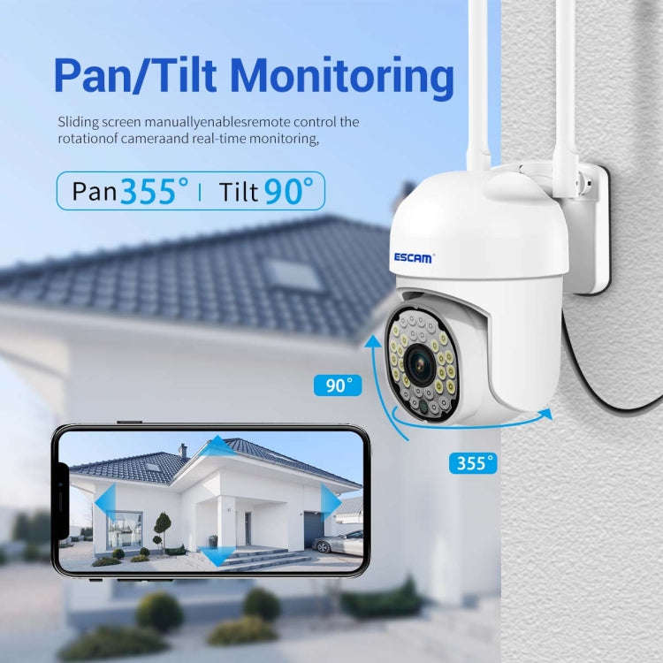 ESCAM PT305 2MP HD Motion Detection WiFi Intelligent Dual-light Source Camera(US Plug)