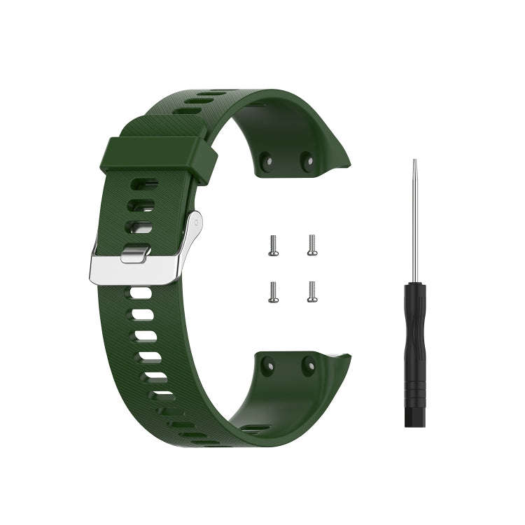 For Garmin ForeAthlete 35J / Forerunner 35J Silicone Watch Band(Army Green)
