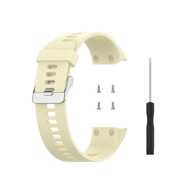 For Garmin ForeAthlete 35J / Forerunner 35J Silicone Watch Band(Beige)