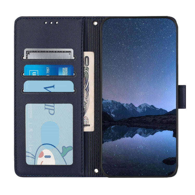 For OnePlus Nord 4 5G Cat Rat Embossed Pattern RFID Leather Phone Case with Lanyard(Blue)