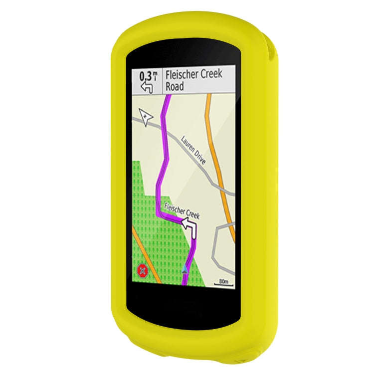 For Garmin Edge 1030 Plus / Edge 1030 Universal Silicone Protective Case(Lemon Yellow)