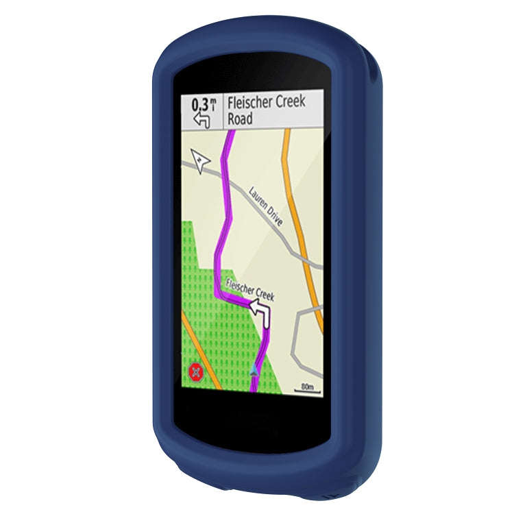 For Garmin Edge 1030 Plus / Edge 1030 Universal Silicone Protective Case(Dark Blue)