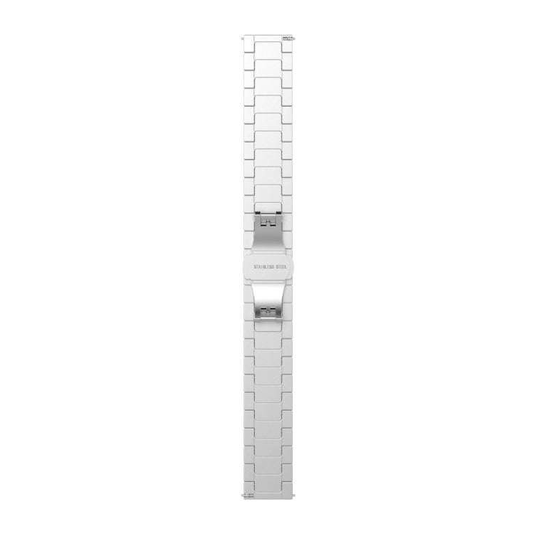 For Huami Amazfit GTR 47mm Butterfly Buckle Stainless Steel Watch Band(Silver)