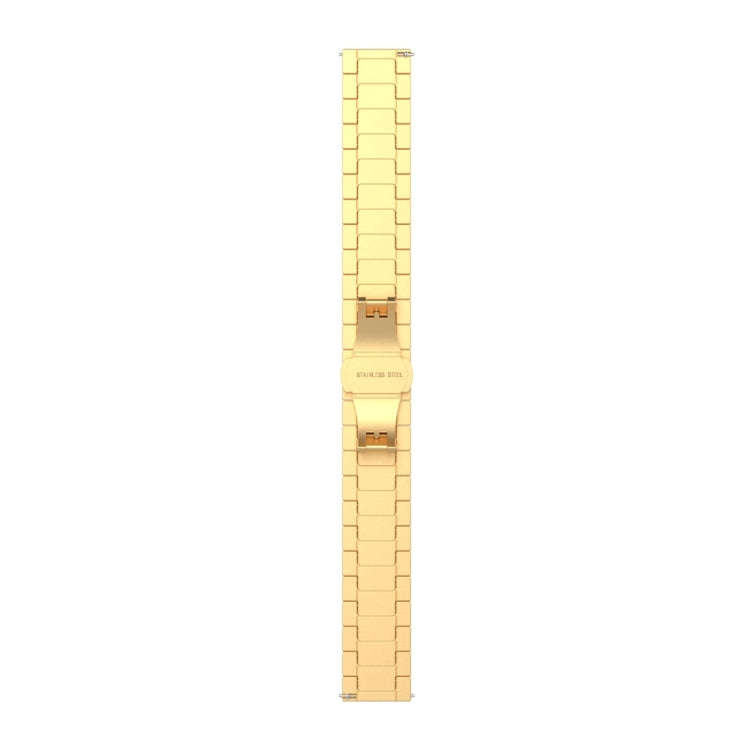 For Huami Amazfit GTR 47mm Butterfly Buckle Stainless Steel Watch Band(Golden)