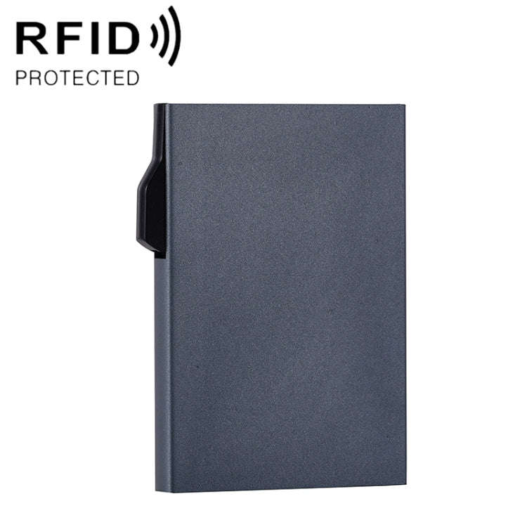 FY1901 RFID Anti-magnetic Aluminum Alloy Card Holder(Grey)