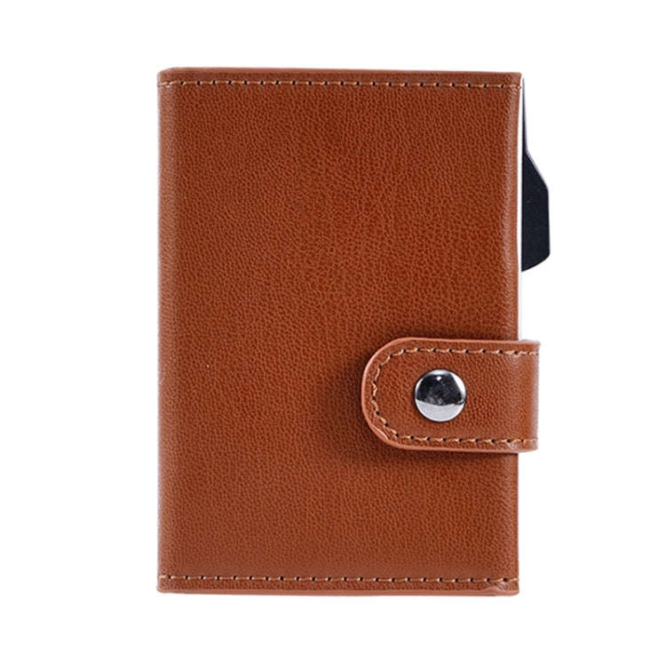 FY2401 RFID Anti-magnetic Triple Fold Crazy Horse Texture PU Card Bag(Brown)