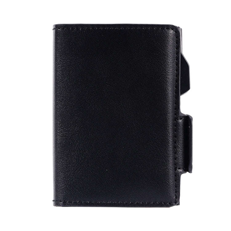 FY2403 RFID Anti-magnetic Crazy Horse Texture PU Dual Box Card Bag(Black)