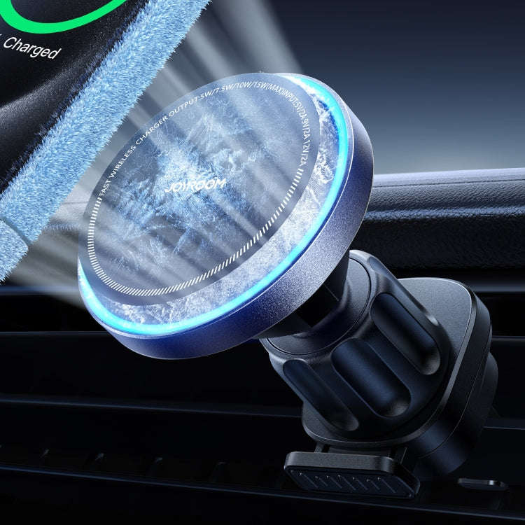 JOYROOM JR-ZS387 Cooling Fan Magnetic Car Wireless Charger Holder(Black)