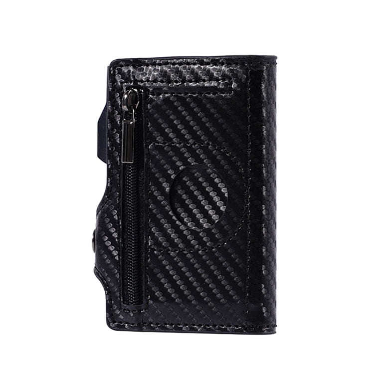 FY2404 RFID Anti-magnetic Double Ear Buckle PU Card Bag(Black)