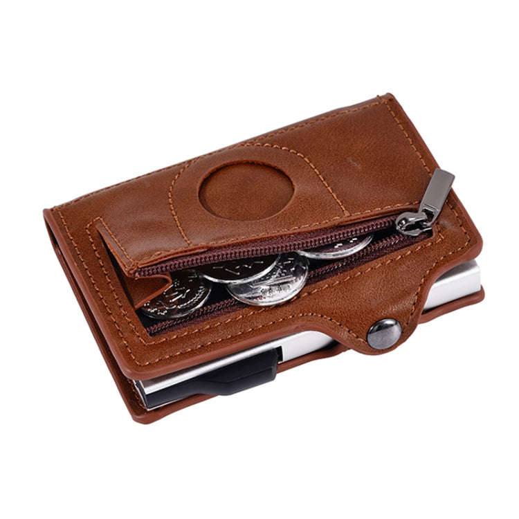 FY2404 RFID Anti-magnetic Double Ear Buckle PU Card Bag(Black)
