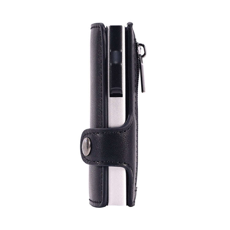 FY2405 RFID Anti-magnetic Crazy Horse Texture PU Card Bag(Black)
