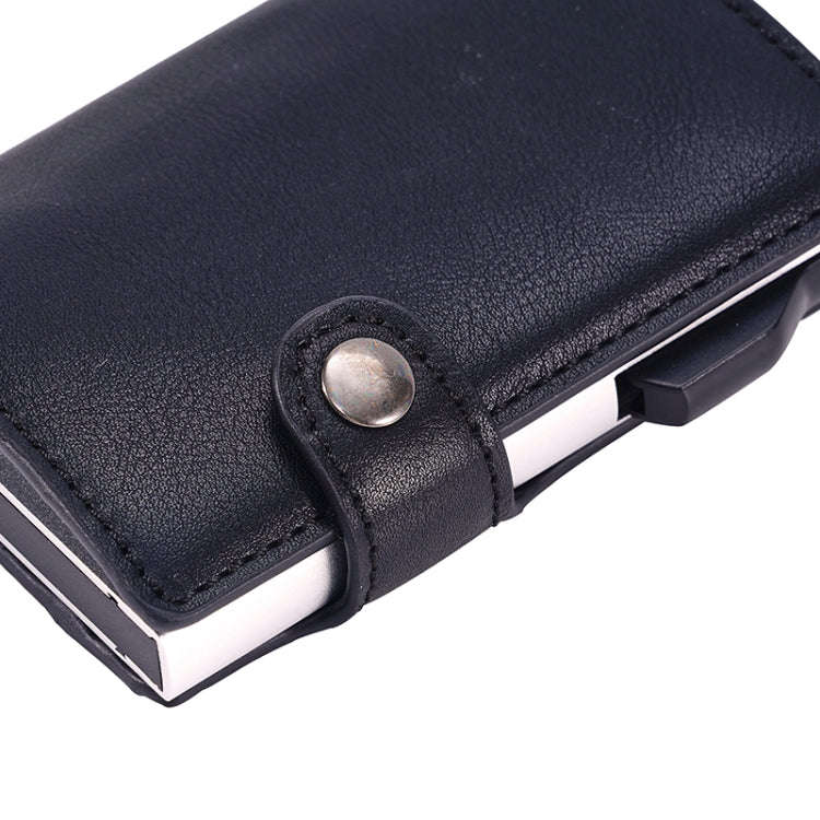 FY2405 RFID Anti-magnetic Crazy Horse Texture PU Card Bag(Black)