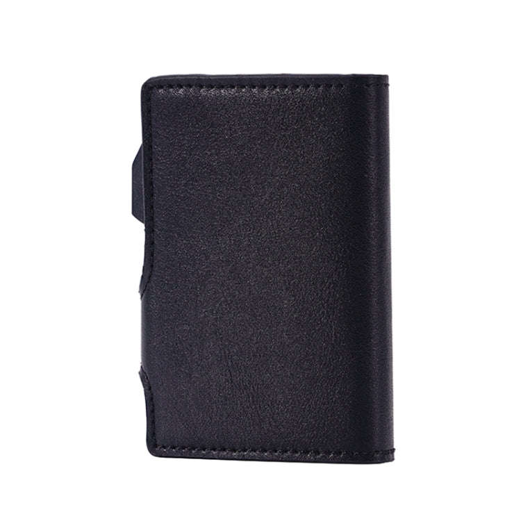 FY2405-C RFID Anti-magnetic Crazy Horse Texture PU Card Bag(Black)