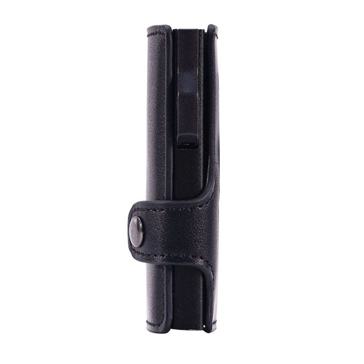 FY2405-C RFID Anti-magnetic Crazy Horse Texture PU Card Bag(Black)
