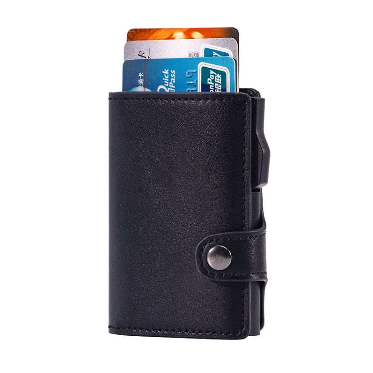 FY2405-C RFID Anti-magnetic Crazy Horse Texture PU Card Bag(Black)