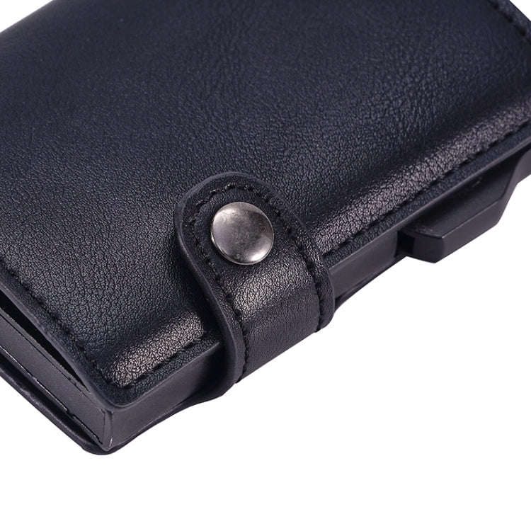 FY2405-C RFID Anti-magnetic Crazy Horse Texture PU Card Bag(Black)