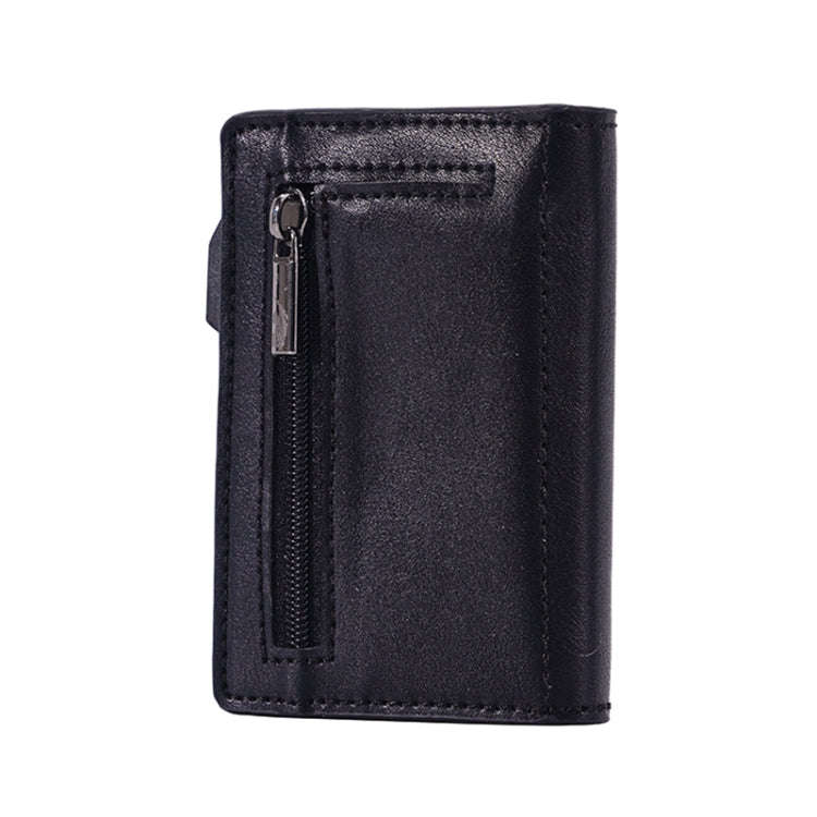 FY2406 RFID Anti-magnetic Crazy Horse Texture PU Card Bag(Black)