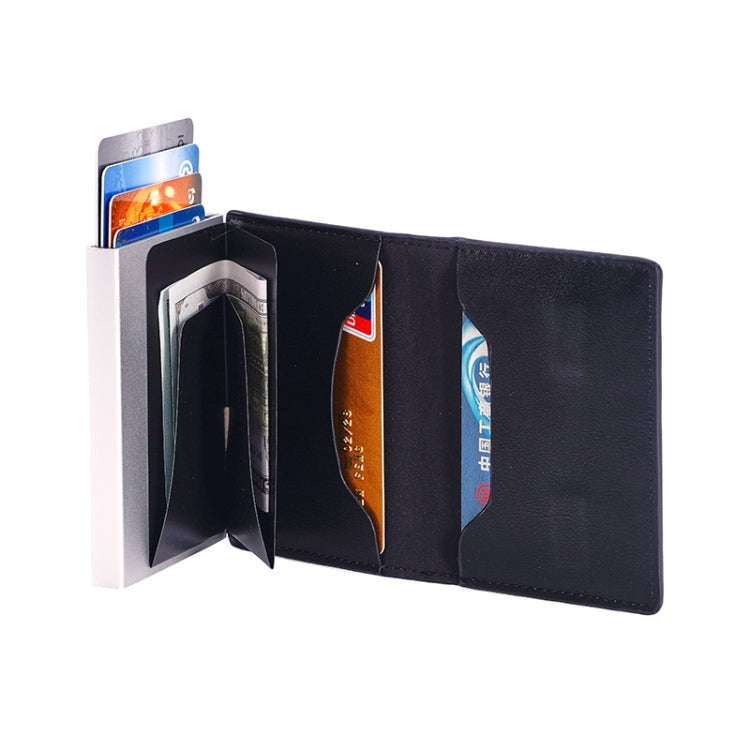FY2406 RFID Anti-magnetic Crazy Horse Texture PU Card Bag(Black)