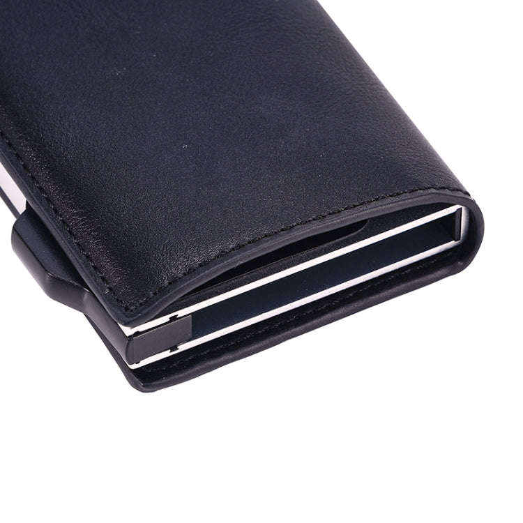 FY2406 RFID Anti-magnetic Crazy Horse Texture PU Card Bag(Black)