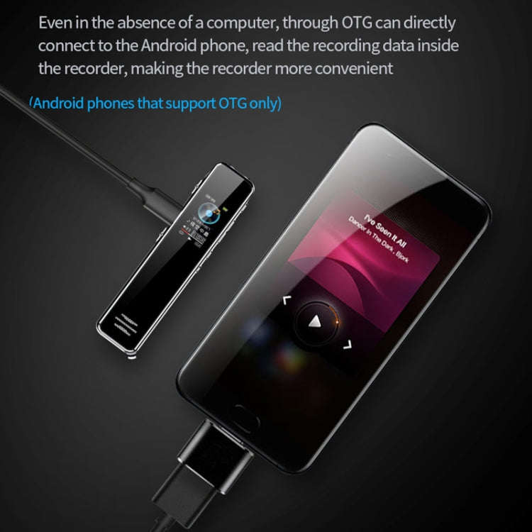 JNN Q22 HD Color Screen Stick Shape Portable Voice Recording Pen, Memory:16GB(Black)