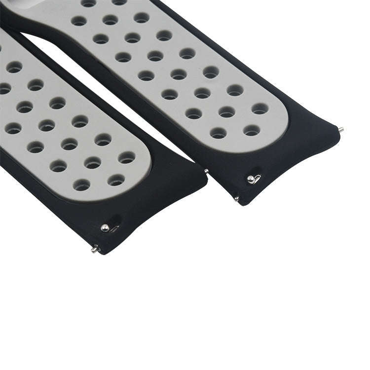 For Xiaomi Haylou Solar / LS05 Silicone Reverse Buckle Strap(Black+Yellow)