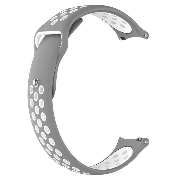 For Xiaomi Haylou Solar / LS05 Silicone Reverse Buckle Strap(Grey+White)