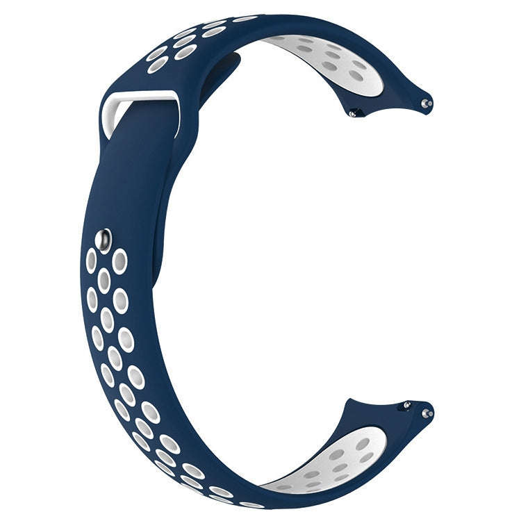 For Xiaomi Haylou Solar / LS05 Silicone Reverse Buckle Strap(Blue+White)