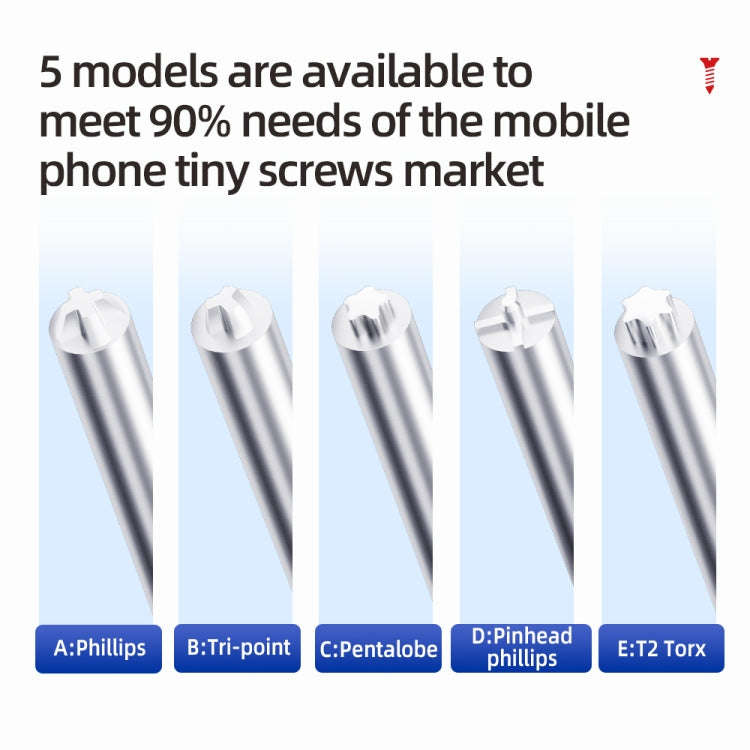 QianLi iWhale Special S2 Steel Magnetic Torque 3D Screwdriver, Model:D Pinhead Phillips 0.35