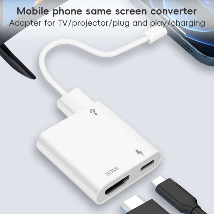 XM006 1080P iOS10.0 HDMI Mobile Phone AV Adapter(White)