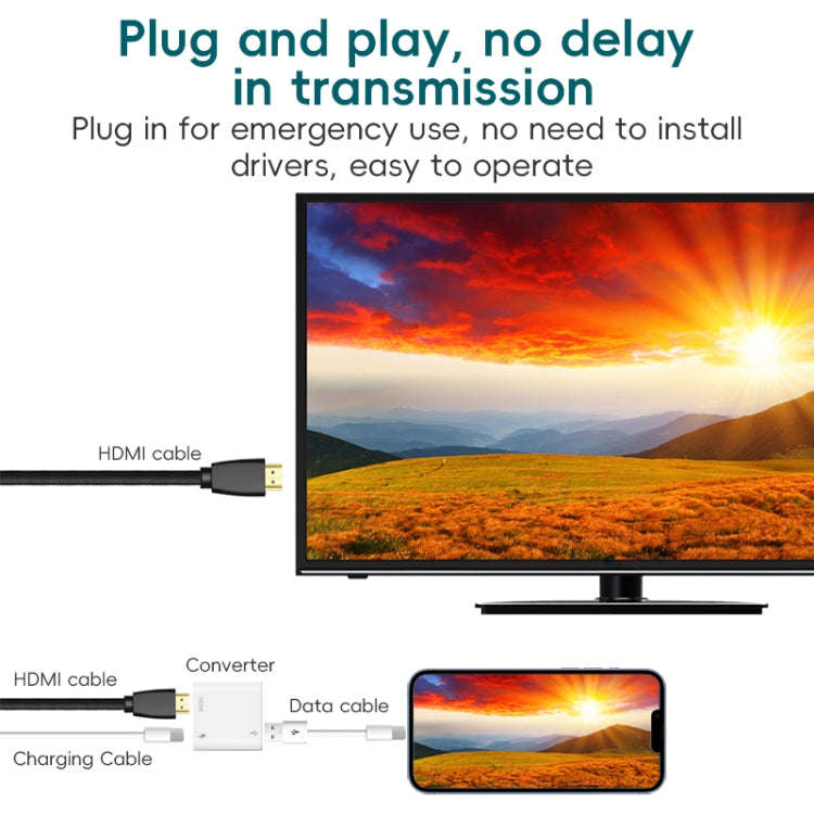 XM006 1080P iOS10.0 HDMI Mobile Phone AV Adapter(White)