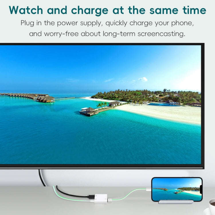 XM006 1080P iOS10.0 HDMI Mobile Phone AV Adapter(White)
