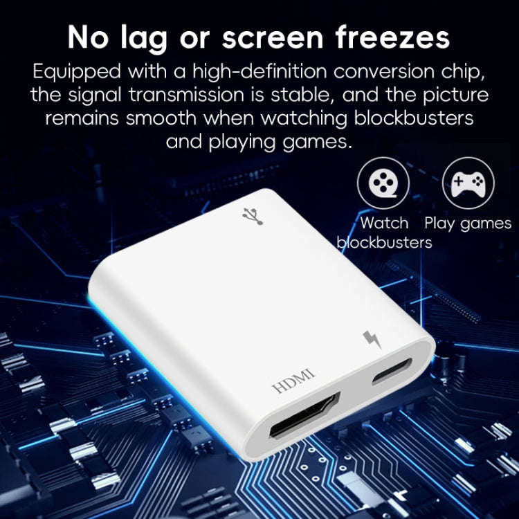 XM006 1080P iOS10.0 HDMI Mobile Phone AV Adapter(White)
