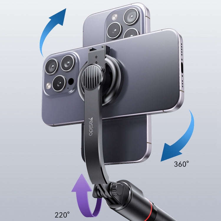 Yesido SF19 Magnetic Cell Phone Tripod Bluetooth Remote Control Selfie Stick(Black)