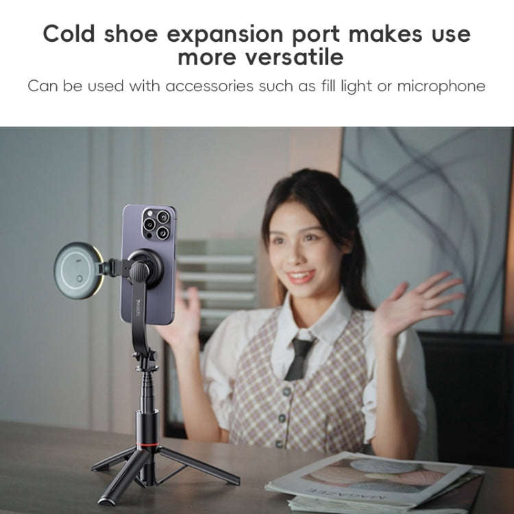 Yesido SF19 Magnetic Cell Phone Tripod Bluetooth Remote Control Selfie Stick(Black)