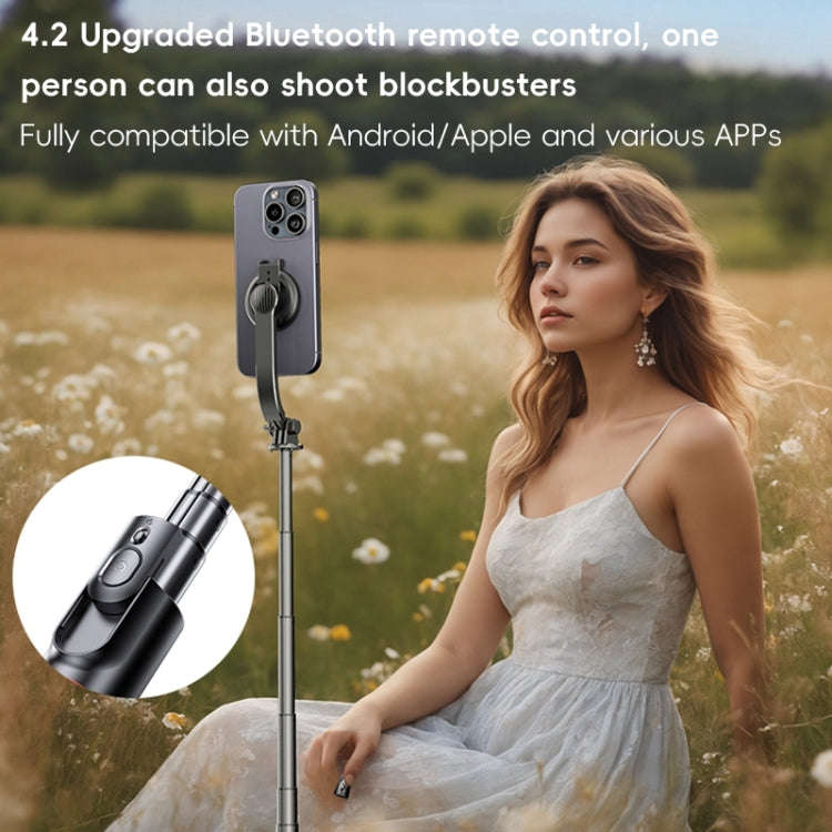 Yesido SF19 Magnetic Cell Phone Tripod Bluetooth Remote Control Selfie Stick(Black)