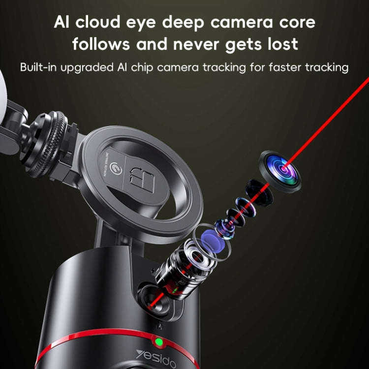 Yesido SF20 Magnetic 360 Degree Rotating Smart Al Auto Face Tracking PTZ Bracket(Black)
