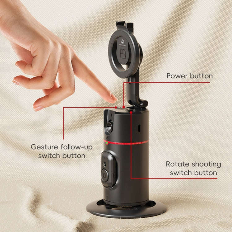 Yesido SF20 Magnetic 360 Degree Rotating Smart Al Auto Face Tracking PTZ Bracket(Black)
