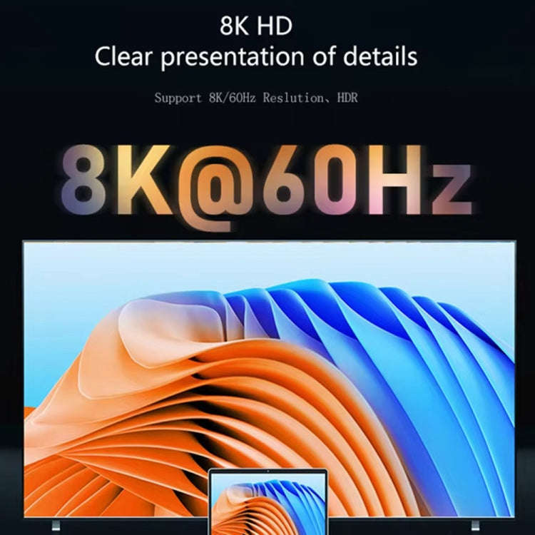 8K 60Hz HDTV to HDTV Side Bend Magnetic Converter(Brown Right Bend)