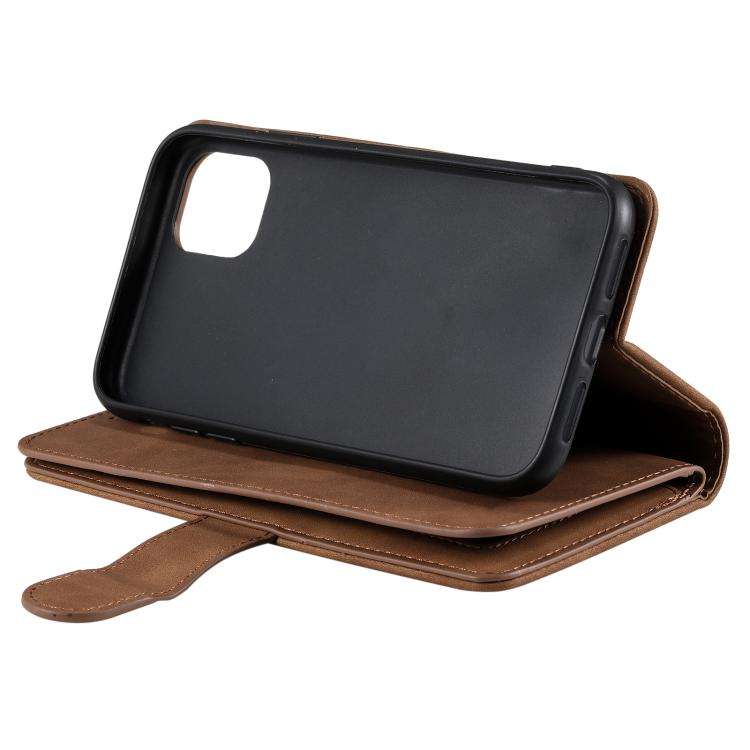 For Motorola Edge 60 Pro Nine Card Zipper Bag Leather Phone Case with Lanyard(Brown)